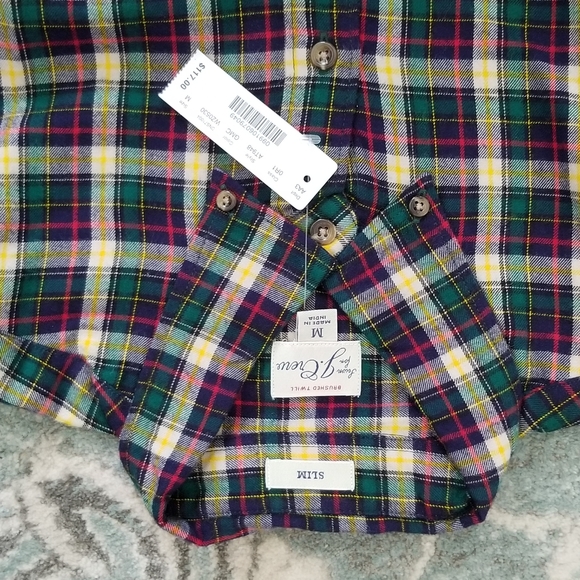 J.Crew Mens Brushed Twill Shirt in Plaid - Picture 4 of 5
